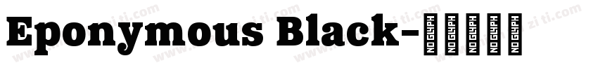Eponymous Black字体转换